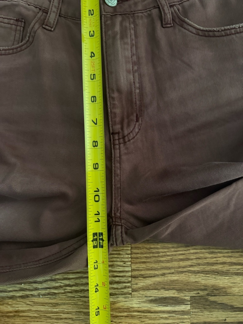 VERVET RUSSET BROWN 90S VINTAGE HIGH RISE CROP FLARE SIZE 28 - Picture 7 of 10